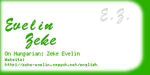 evelin zeke business card